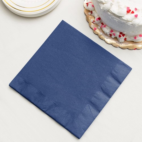 250-Count 3-Ply Navy Paper Dinner Napkins – Ideal for Parties and Gatherings - Picture 4 of 4