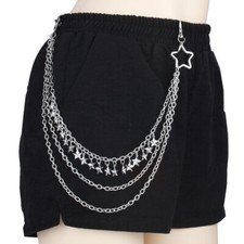 Men's and Women's Multi-Layer Metal Wallet Chain, Women's Jeans Chain, Rider