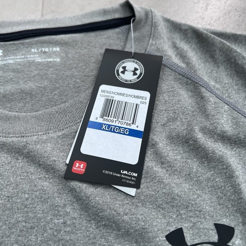 Under Armour Tech 2.0 HeatGear Loose Fit T-Shirt Grey Mens Size XL New! - Picture 8 of 12