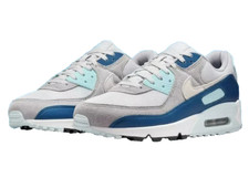 Nike Air Max 90 White Platinum Glacier Blue Sneakers FN6958-001 Men's Size 10