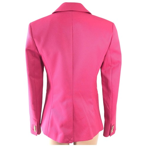 Witchery Blazer Size AU 8 Double Breast Jacket Gold Buttons Fuchsia Pink - Picture 9 of 15