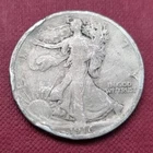 1916 Walking Liberty Half Dollar 50c Circulated Full Date Rim bumps #46829