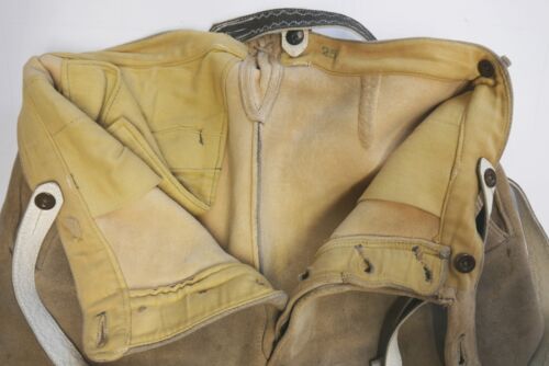 Lederhose sämisch Elch oder Hirschleder Kniebund mit Träger Arbeiter Jäger Gr.52 - Bild 3 von 8