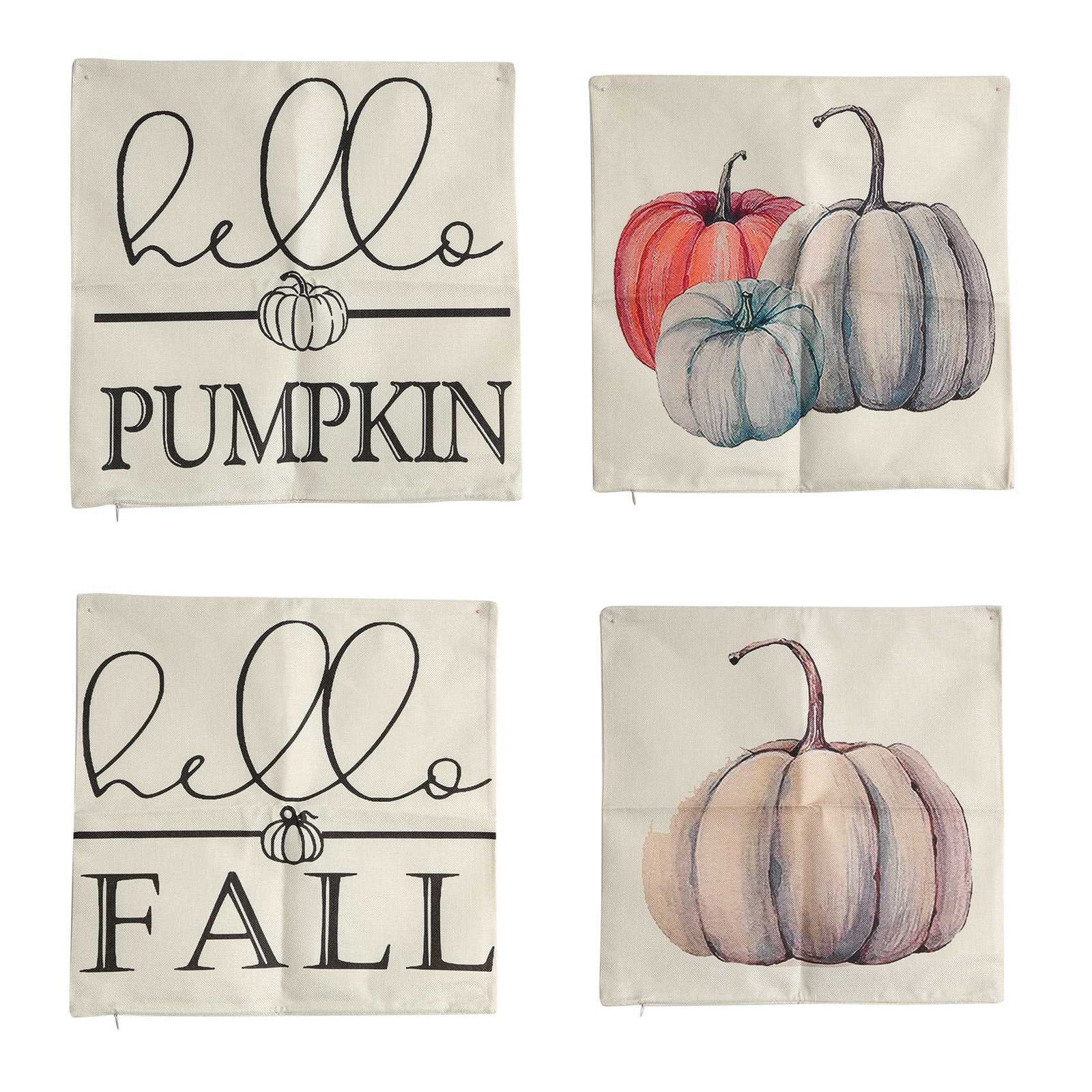 Fall Pillow Covers 18X18 Set of 4 for Autumn Decoration Fall Decor Pumpkin4247-image