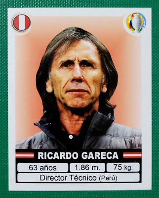 2021 ES Copa America #145 RICARDO GARECA Peru Soccer Team Sticker Promo