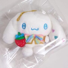 Sanrio Strawberry Newspaper 50th Anniversary Cinnamoroll Mascot Chain Plush