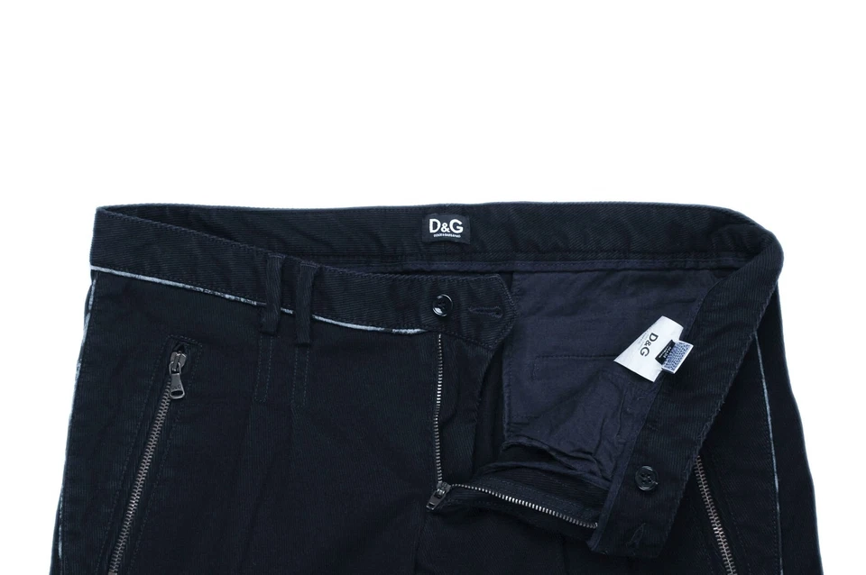 Pantalones de pana originales Dolce&Gabbana D&G detalles de cuero 52IT, se adapta a W36 H1275 Foto 2 de 4