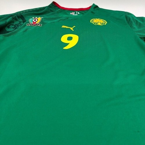 Eto'o #9 Cameroon 2010/2011 Home ORIGINAL Puma VTG Rare Soccer Jersey (XXL) - Picture 6 of 9