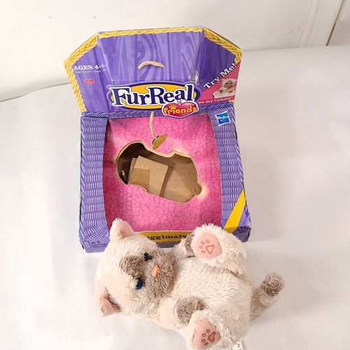Vintage FurReal Friends Snuggimals KITTEN Brown Tan Siamese Plush kitty cat READ - Picture 8 of 16