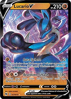 Lucario V 027/073 Champions Path NM Ultra Rare Pokemon Card