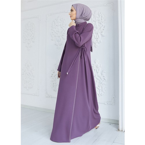 Abaya Women Long Dress Abaya Modest Kaftan Evening Muslim Robe Ramadan Gown - Afbeelding 12 van 42