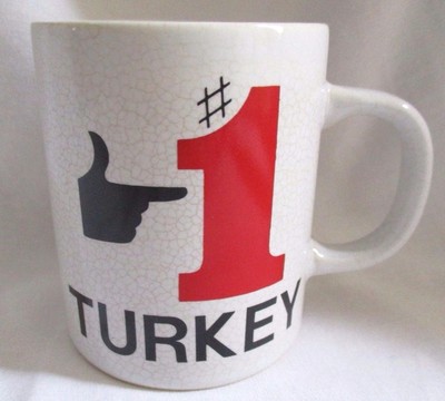 Vintage Norcrest #1 Turkey Coffee Cup Mug Pointing Finger