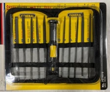 General Tools 707475 Swiss Pattern Needle File Set, 12-Pc, Black, Set of 12-New