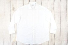 CALVIN KLEIN CK WHITE XL 32/33 INFINITE COLOR STRETCH BUTTON FRONT SHIRT DEFECT