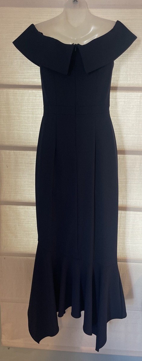 AQUA Formal Scuba Crepe Off-the-Shoulder Midi Dress Size 2 Looks New $258 |  eBay