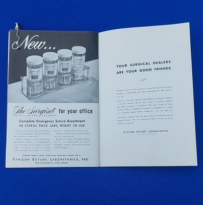 Vintage ETHICON SUTURES Medical Advertising Cat Catalog Booklet 6th Print  1951 | eBay