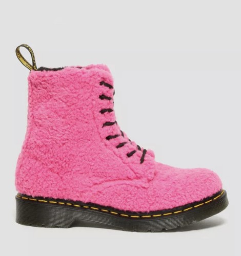 Dr Martens 1460 Pascal Borg Clash Pink Lux Boots Size Uk 3 New In Box - Picture 3 of 6