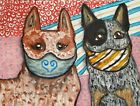 Australian Cattle Dog Masks Art Print 4x6 Dog Collectible Signed Artist Ksams