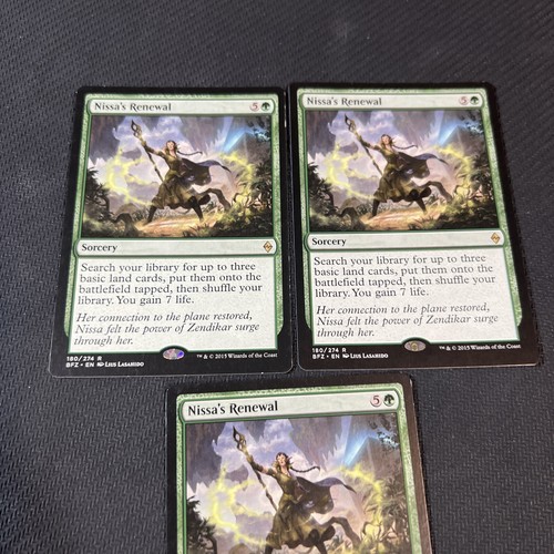 Nissa's Renewal Mtg Magic the Gathering Rare 180/274 Battle for Zendikar 3 - Picture 2 of 4