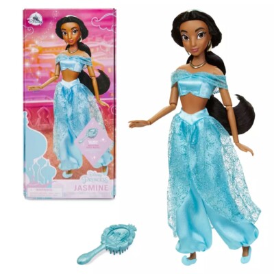 Disney Store Jasmine Classic Doll   Aladdin   11 1/2'  with doll brush accessory