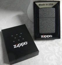 Zippo Lighter No. 236 Black Crackle Windproof 2016 Sealed w/ Box Insert USA NEW