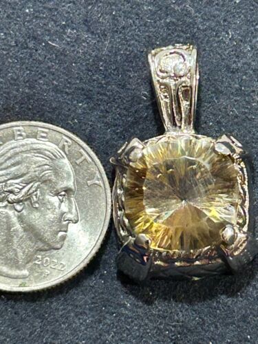 GROSSER ANHÄNGER STERLINGSILBER MIT RHODINIERTEM CITRIN - Bild 3 von 4