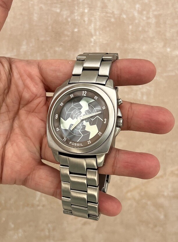 時計 00s y2k fossil big tic moving watch blk y2k 00s FOSSIL Big Tic JR-8051 Light Blue Animated Watch