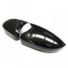 For Peugeot 308 2014-2021 Batman Bat Wing Mirror Cover Piano Black with Signal