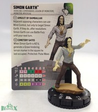 Heroclix Wheels of Vengeance set Simon Garth 018 Uncommon figure w/card 