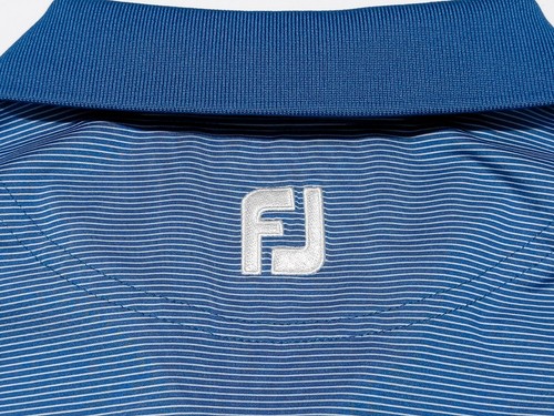 FOOTJOY Poloshirt Heathrow Country Club blau Colorblock gestreift XL Fit - Bild 9 von 9