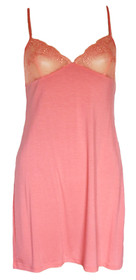 LA PERLA Chemise Lace Sleepwear Babydoll Lingerie Peach Sherbet Nightgown Size S
