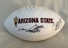 CAM SKATTEBO & SAM LEAVITT SIGNED ARIZONA STATE SUN DEVILS FOOTBALL BECKETT COA