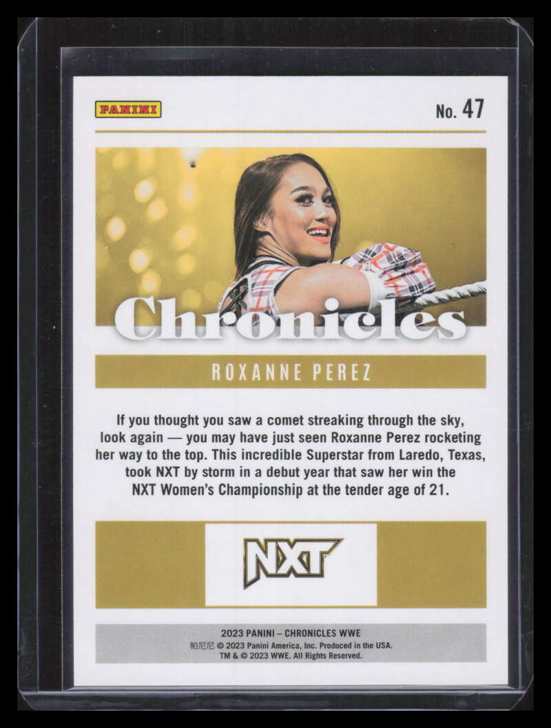 2023 Panini Chronicles WWE Green 47 Roxanne Perez 20/75 | eBay