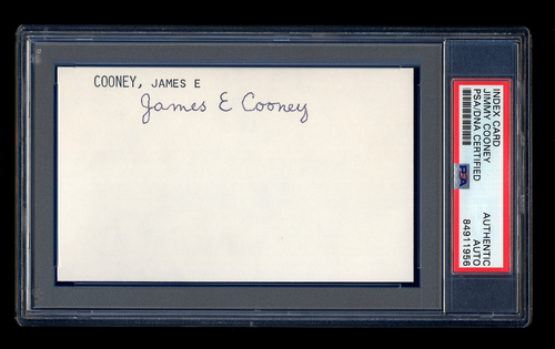 JIMMY COONEY SIGNED MINT INDEX CARD PSA/DNA AUTO 1927 UNASSISTED TRIPLE PLAY - 第 1/1 張圖片