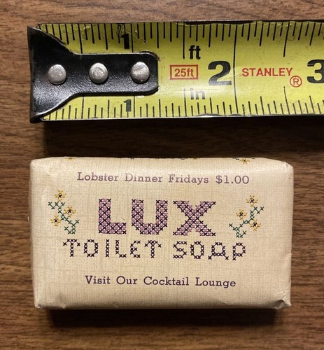 Vintage 1940s Advertising Hotel Bond Room Soap Bar Unused Lux Toilet Soap C19 - Picture 7 of 8