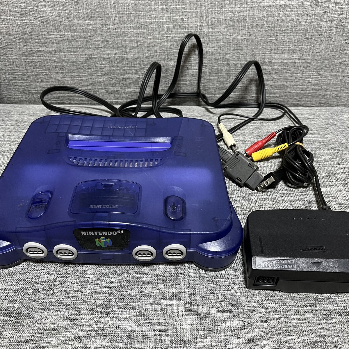 Nintendo 64 Midnight Blue N64 Console With adapter cable official
