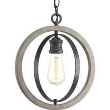 Progress Lighting P500092 Graphite Conestee Single Light 12"W Pendant