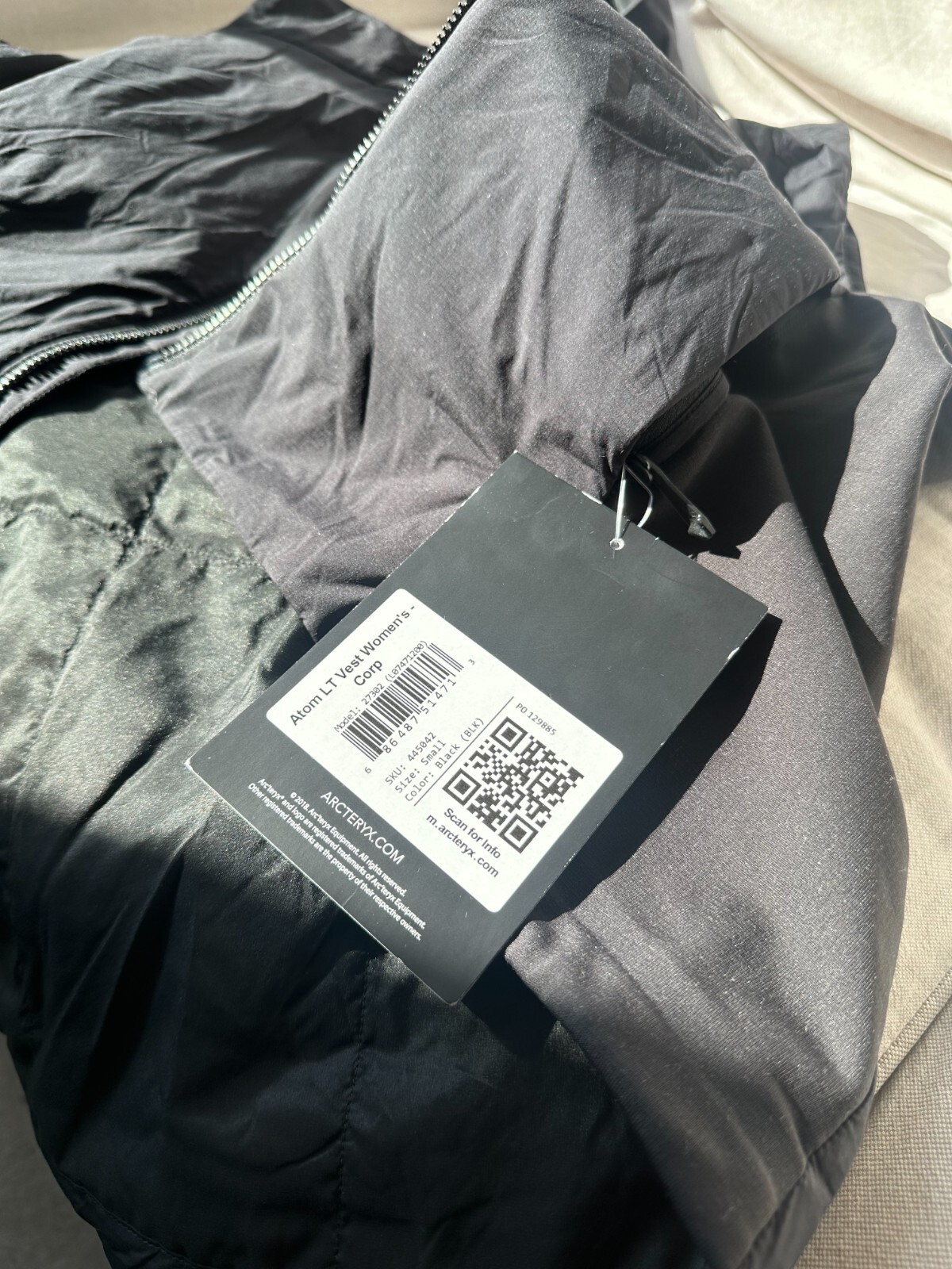 ARC'TERYX Arcteryx ATOM LT Gilet Isolato Donna Small Nero Prezzo consigliato £180