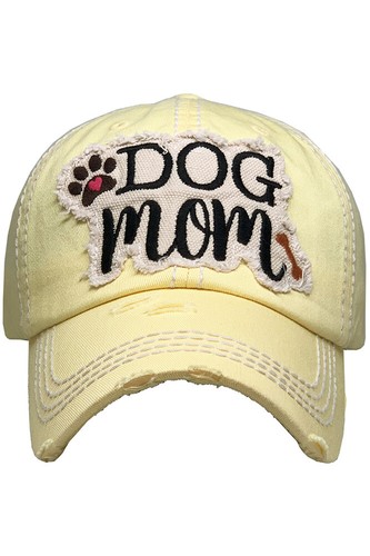 Kbethos Women's Vintage Washed Distressed Dog Mom Stitch Baseball Cap Hat - Picture 39 of 51