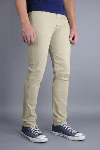 Men's Boys Slim Khaki Skinny Jeans 28, 30, 32, 34, 38, 38 Size - NEW - Picture 4 of 5