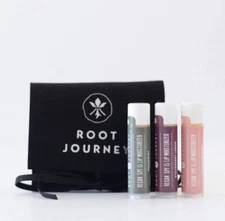 SPF 15 LIP CARE TRIO PACK WITH BAG - SPEARMINT,STRAWBERRY LEMON, PEACH APRICOT