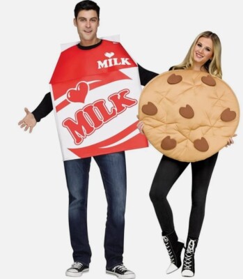 Milch Und Cookie rot/weiß Erwachsene Kostüme 100%Polyester 2-Pack Haloween NEU