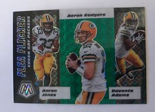 2020 Panini Mosaic Flea Flicker GREEN Prizm Green Bay Packers Aaron Rodgers FF8