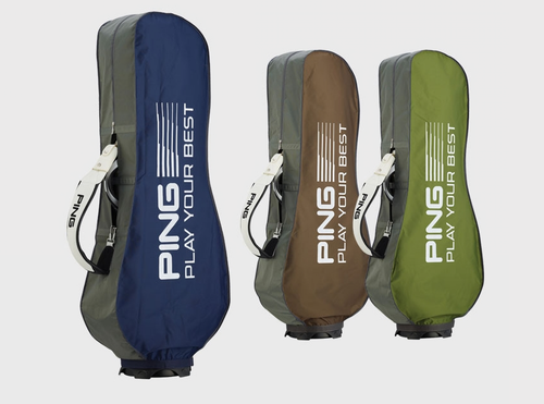 2024 Ping Premium Fabric Travel Golf Bag Cover Navy Hood New Flight Ready - Picture 7 of 10