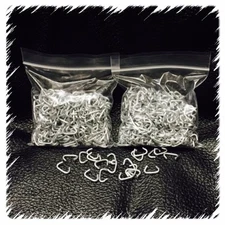 1000 Hog Rings 1/2" Galvanized for Sausage or Meat Casing, Fences, Tags, Netting