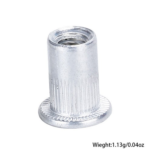 US 100-200 Pack 1/4-20 Aluminium Flansch Nutserts Nietmutter Nietnuss Nusssert - Bild 8 von 17