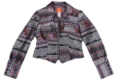 CHRISTIAN LACROIX BAZAR Patterned Jacquard Zip Jacket Size