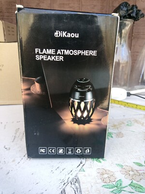 DiKaou DK-A1-BK LED Flame Atmosphere Bluetooth Speaker - Black