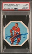 Jacques Laperriere RC 1963 York White Back Signed 