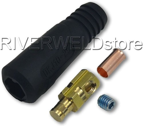 Par de conectores rápidos de unión de cables de soldadura estilo DINSE 100-200 amperios 16-25 SQ-MM juego de 2 - Imagen 6 de 8